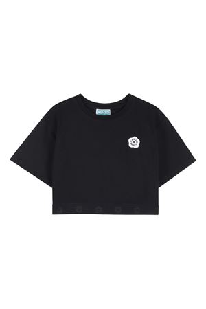 t-shirt in cotone nero KENZO KIDS | K6162109B